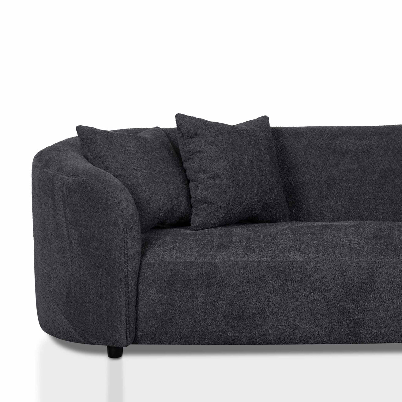 Carissa 4 Seater Sofa - Charcoal Fleece