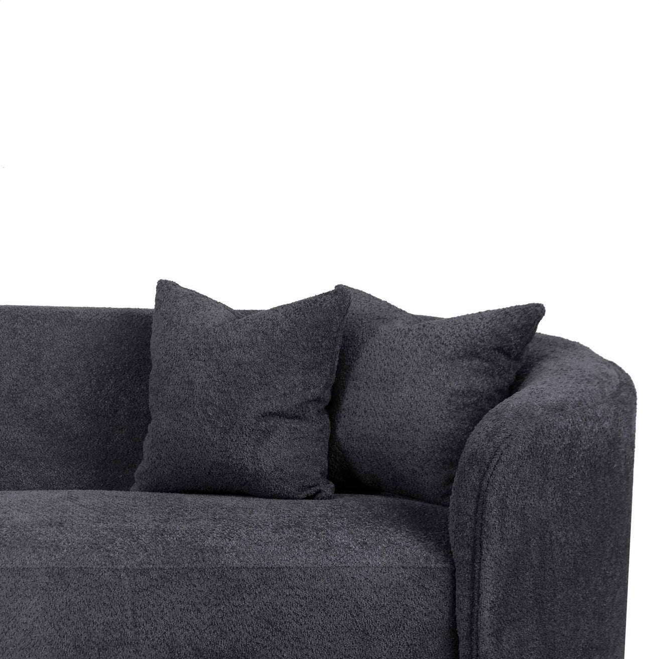 Carissa 4 Seater Sofa - Charcoal Fleece