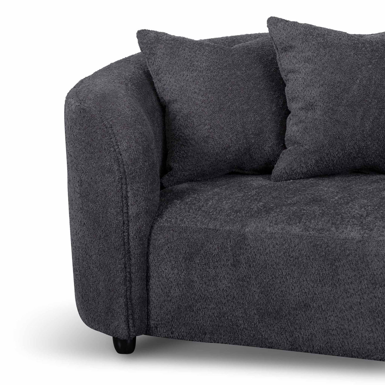 Carissa 4 Seater Sofa - Charcoal Fleece