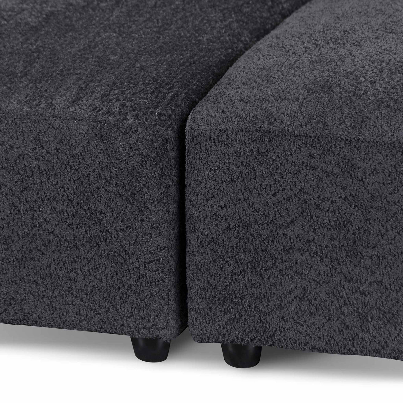 Carissa 4 Seater Sofa - Charcoal Fleece