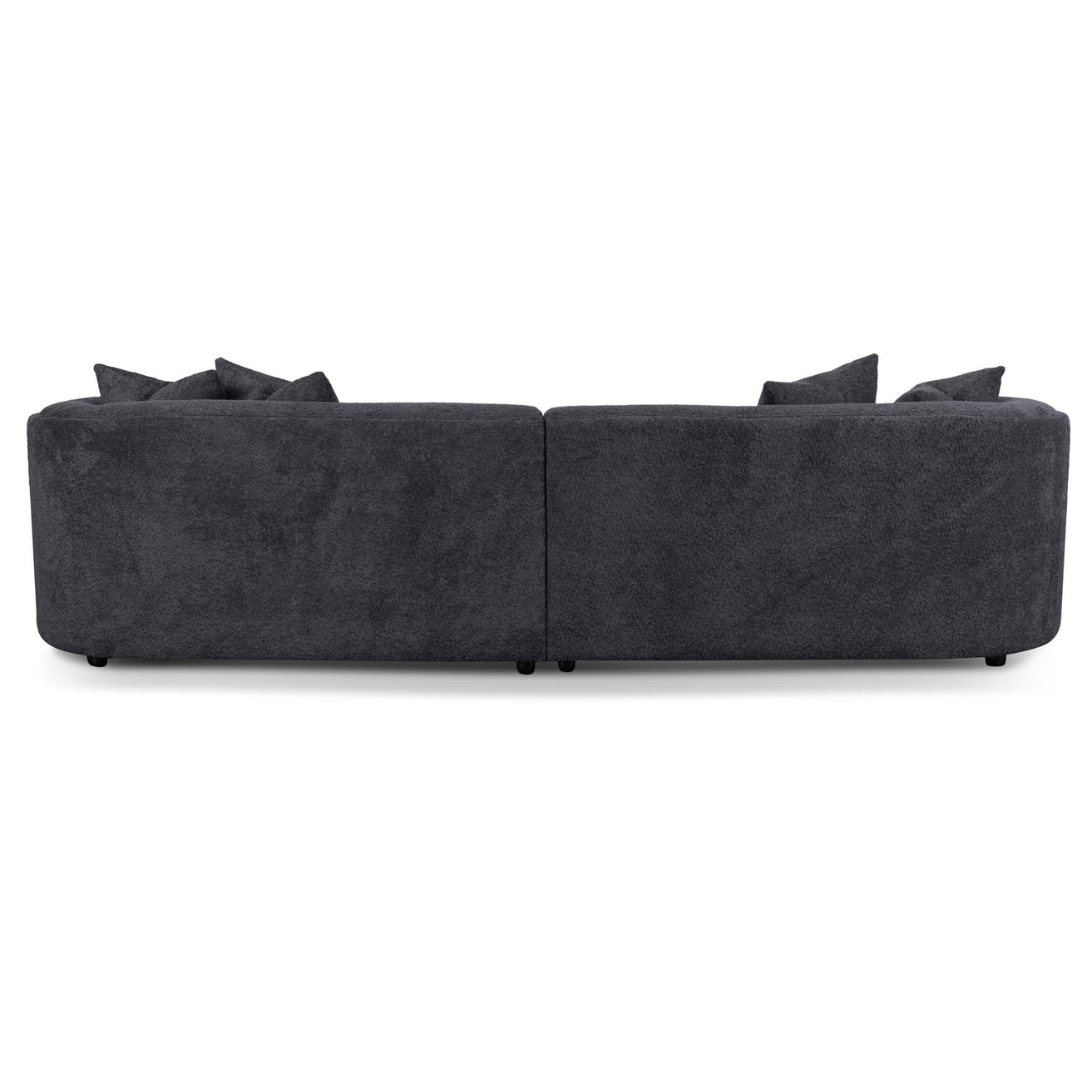 Carissa 4 Seater Sofa - Charcoal Fleece