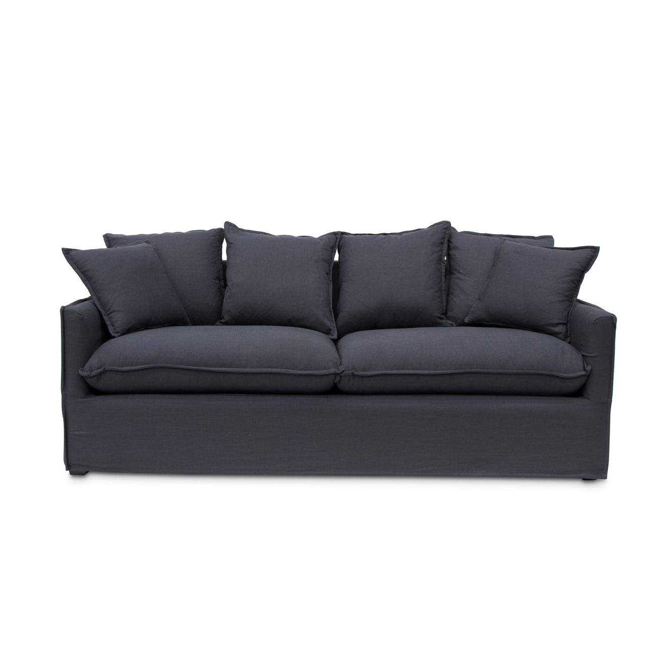 Candice 3 Seater Fabric Sofa - Charcoal Linen