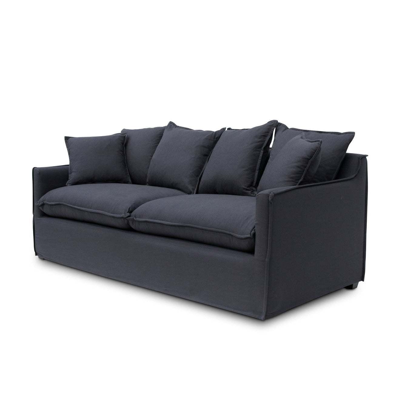 Candice 3 Seater Fabric Sofa - Charcoal Linen