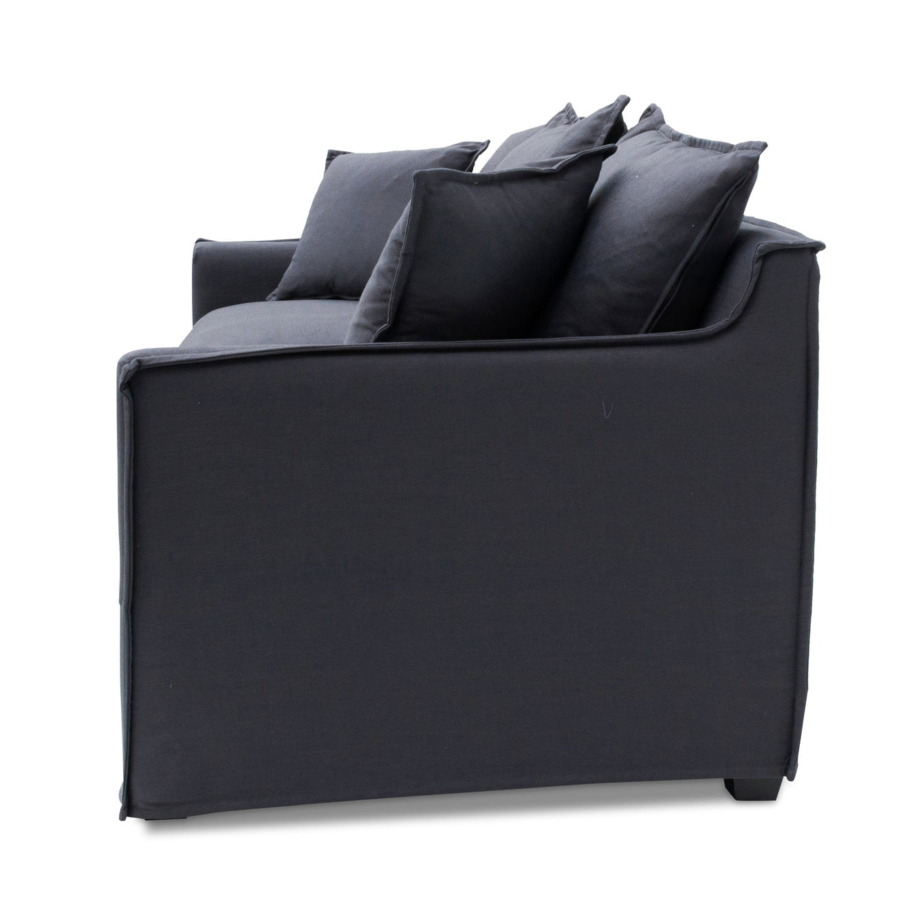 Candice 3 Seater Fabric Sofa - Charcoal Linen