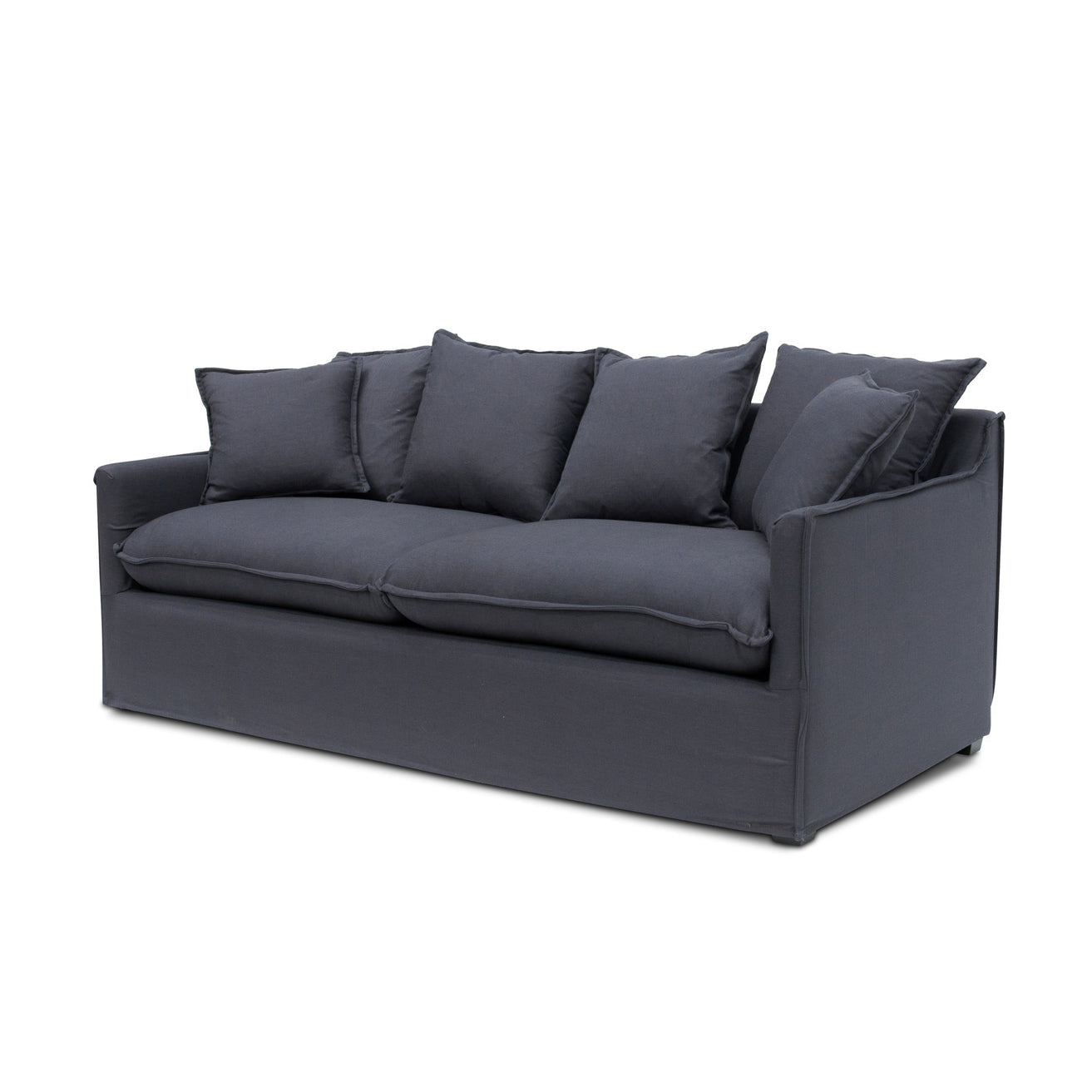 Candice 3 Seater Fabric Sofa - Charcoal Linen