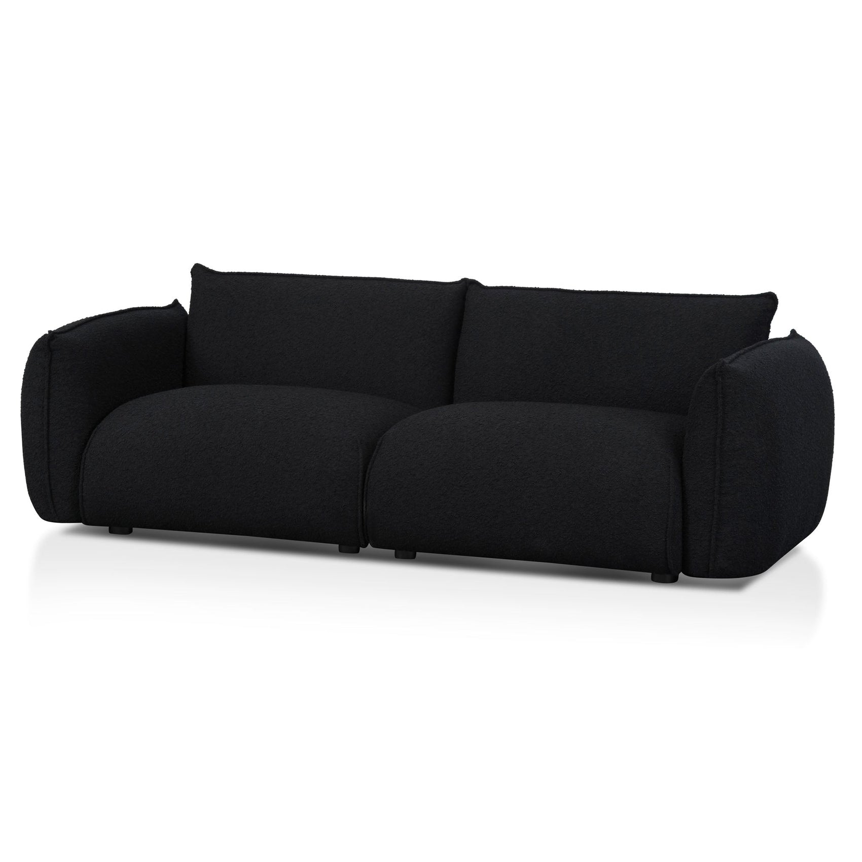 Ferrell 3 Seater Sofa - Black Boucle