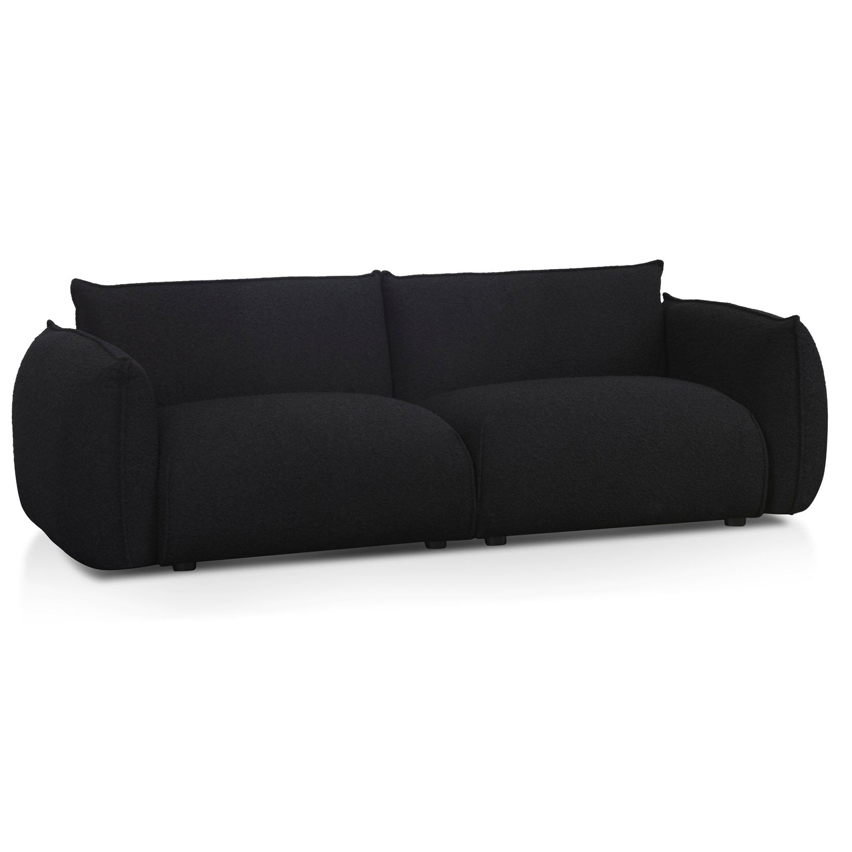 Ferrell 3 Seater Sofa - Black Boucle