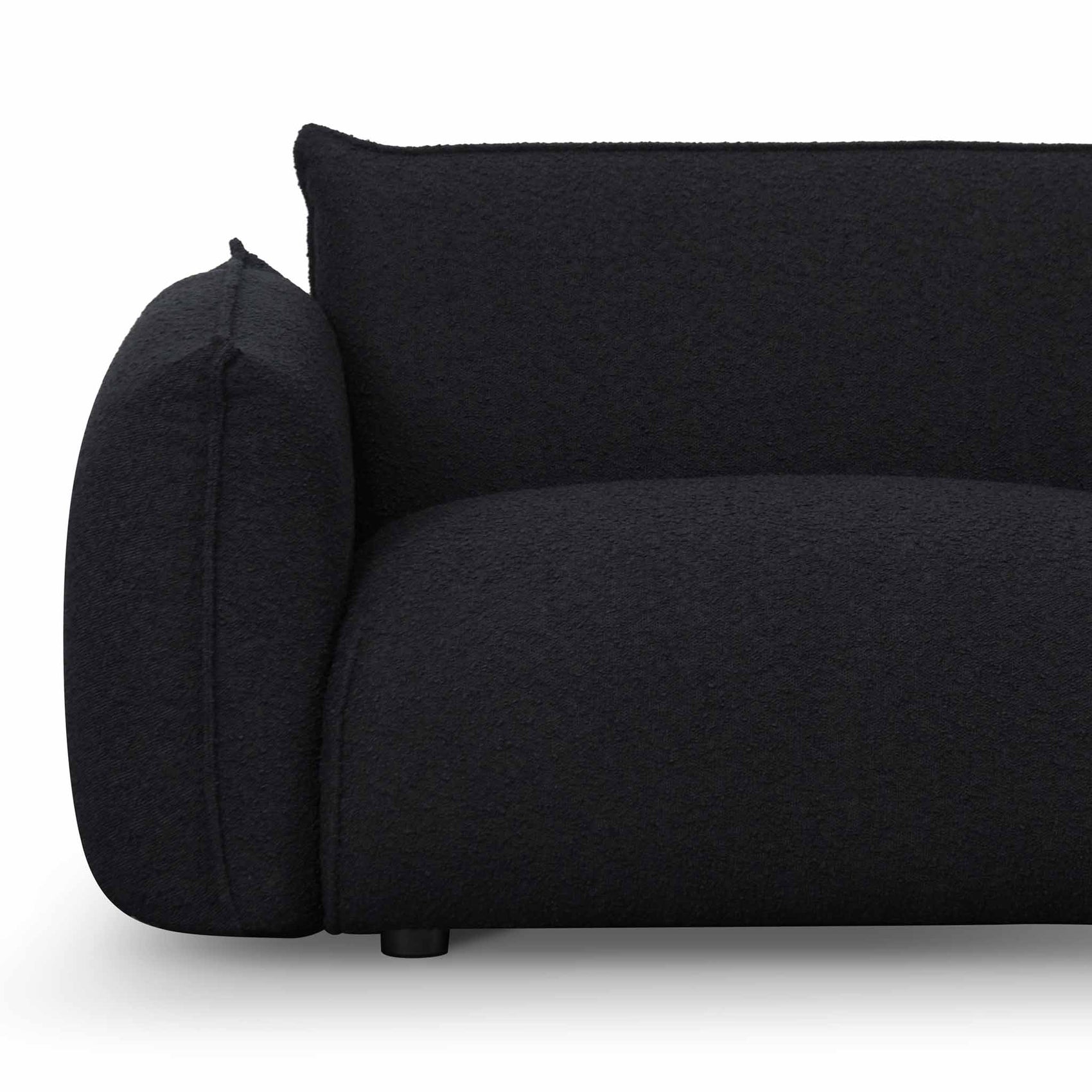 Ferrell 3 Seater Sofa - Black Boucle