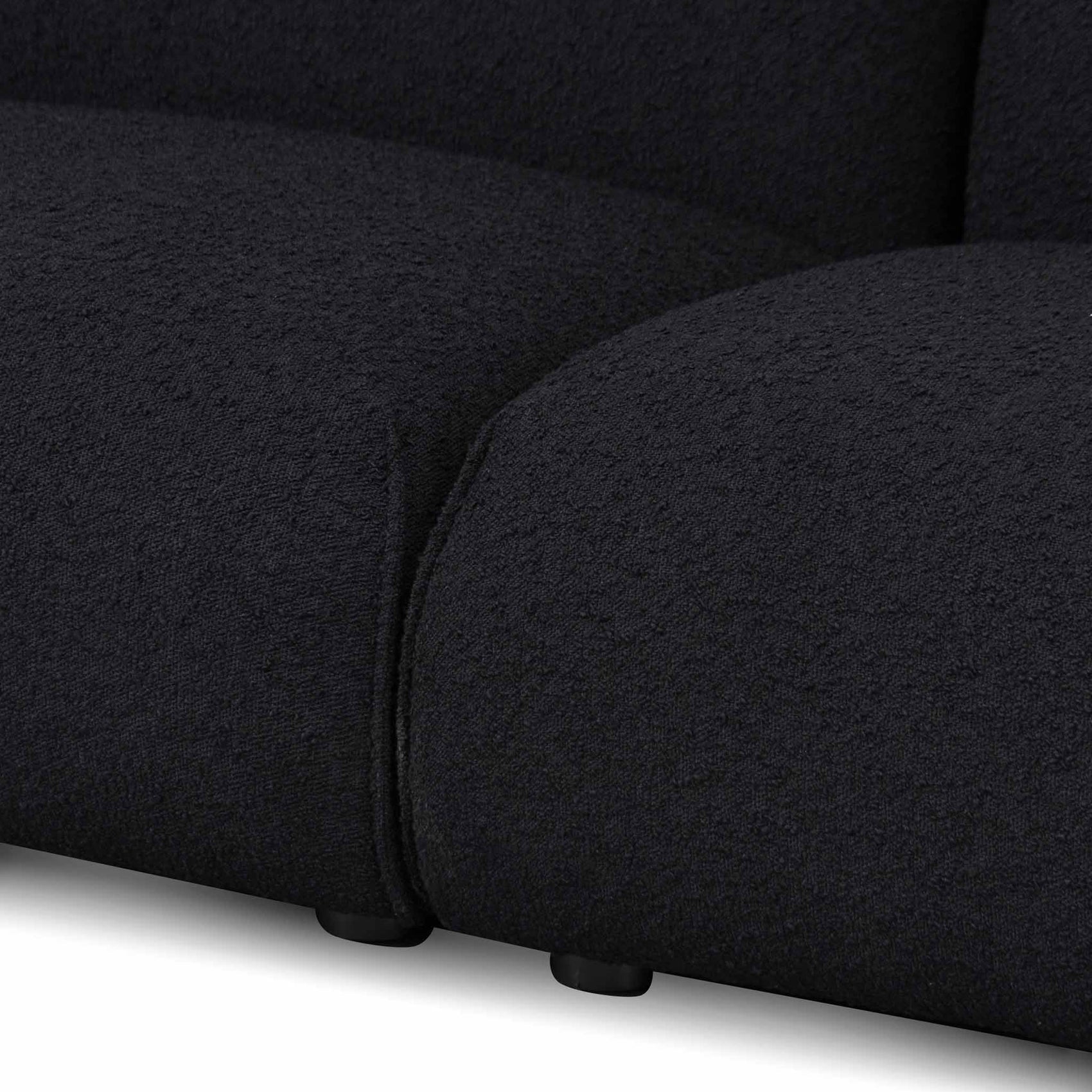 Ferrell 3 Seater Sofa - Black Boucle