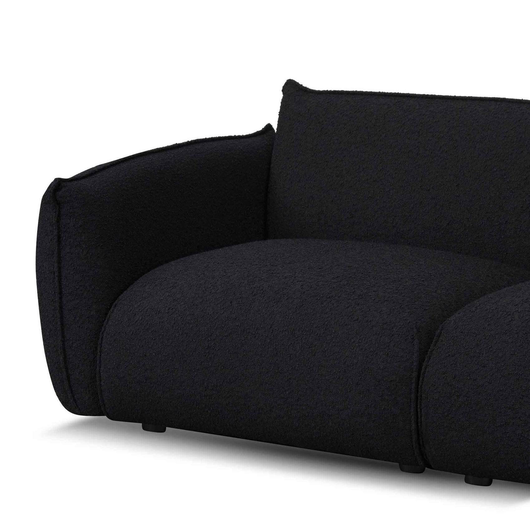 Ferrell 3 Seater Sofa - Black Boucle