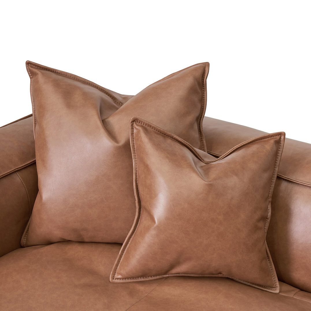 Loft 4 Seater Sofa with Cushion and Pillow - Caramel Brown