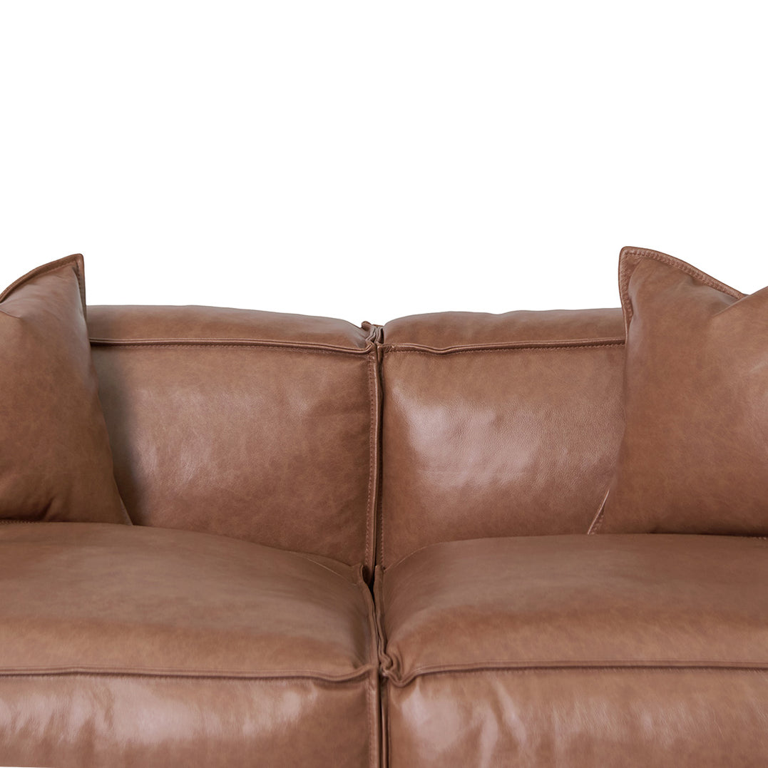 Loft 4 Seater Sofa with Cushion and Pillow - Caramel Brown