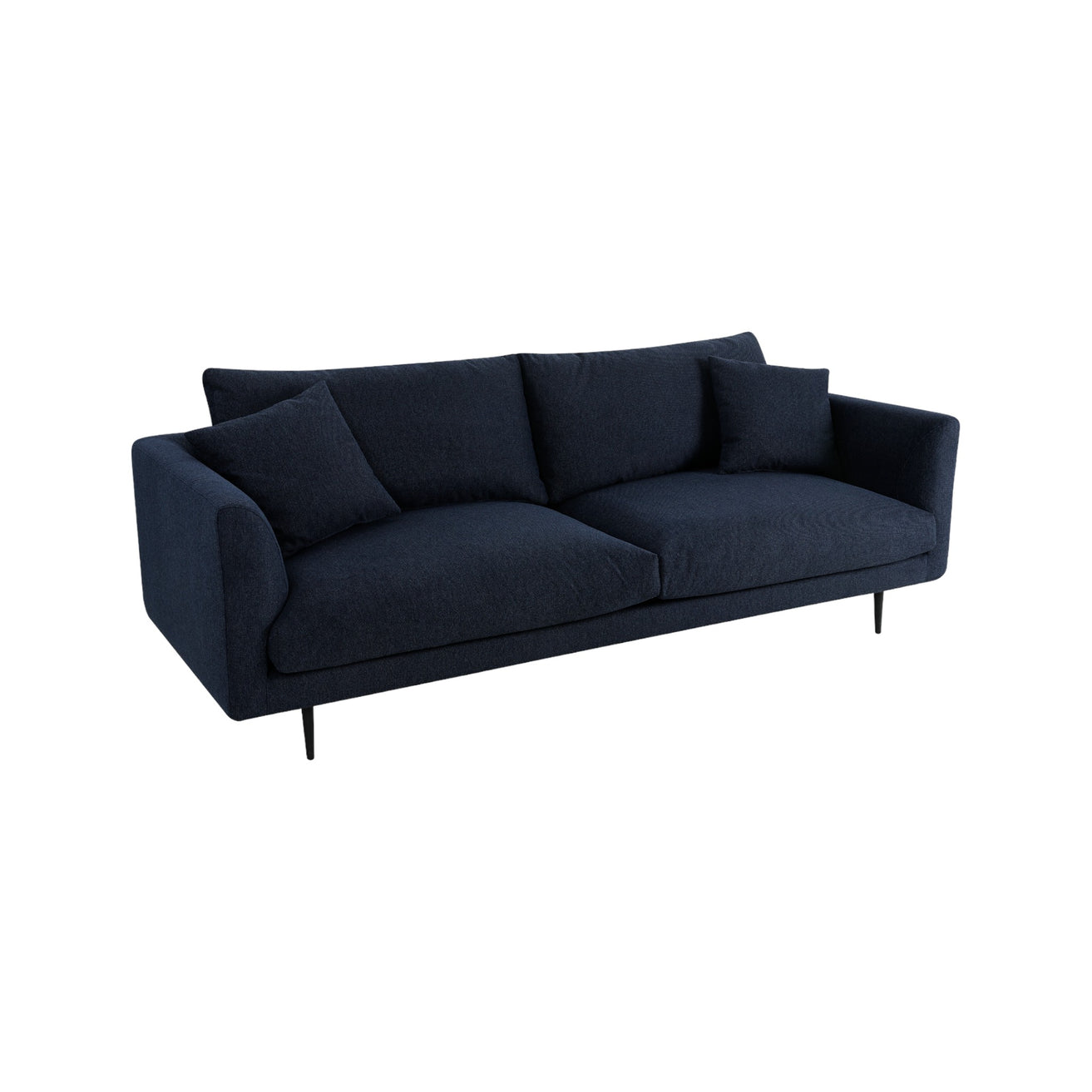 Arlette 4 Seater Fabric Sofa - Navy Blue