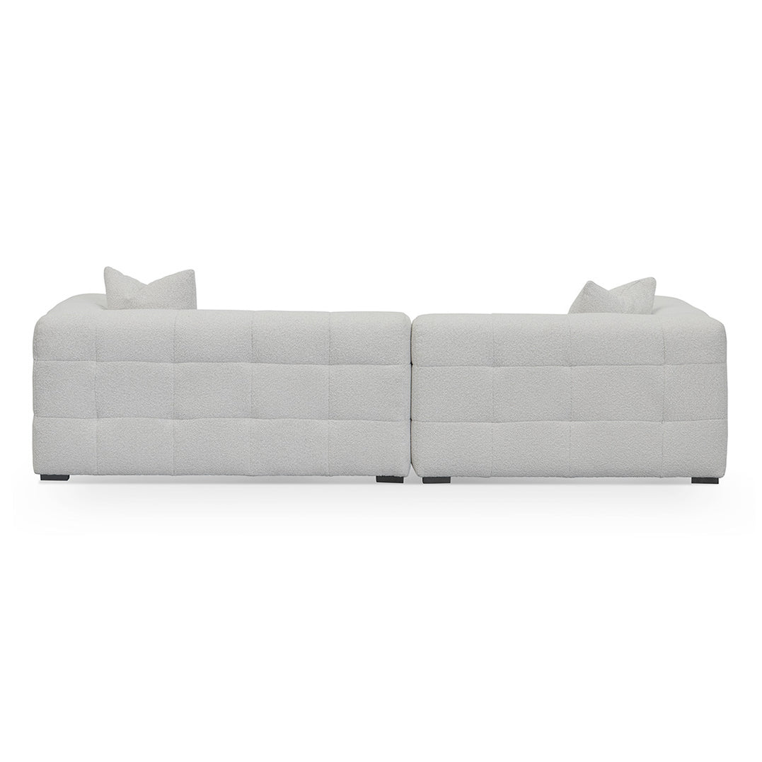 Almira Left Chaise Sofa - Pearl Boucle