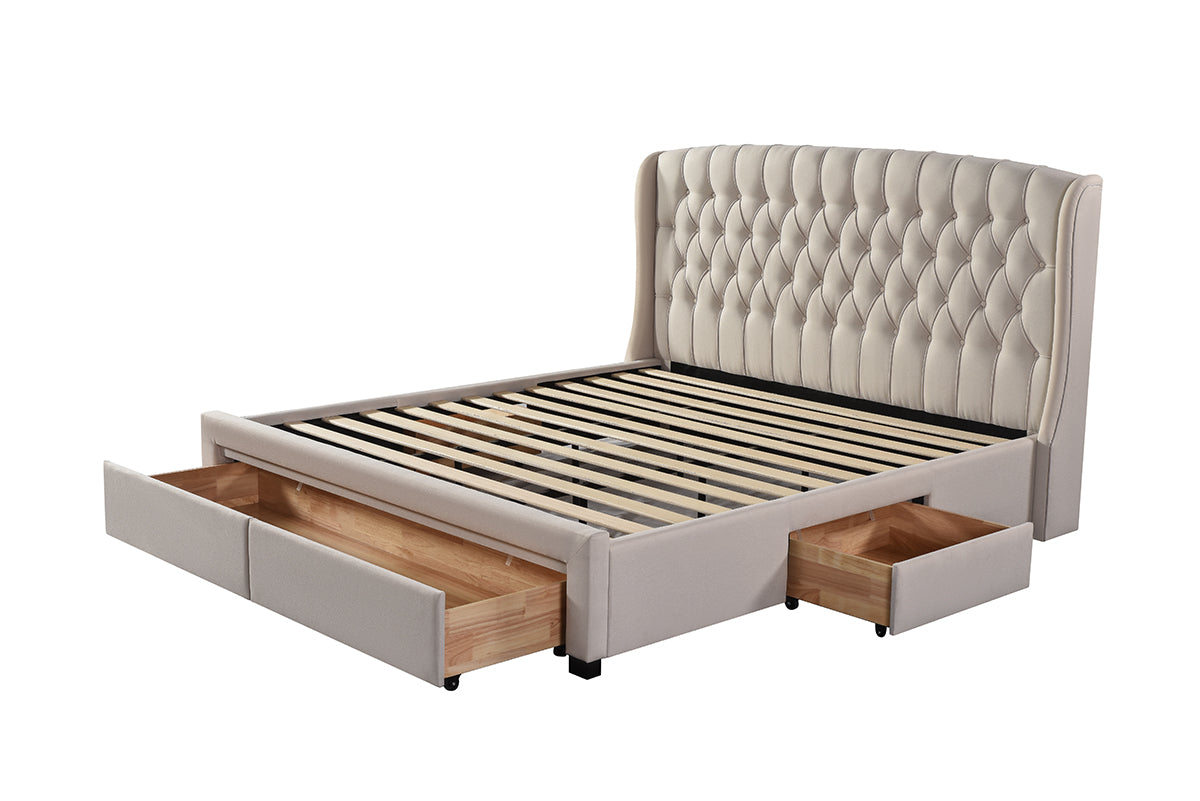 Light Luxury Tufted Storage Bed