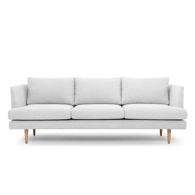 Denmark 3 Seater Fabric Sofa - Light Texture Grey