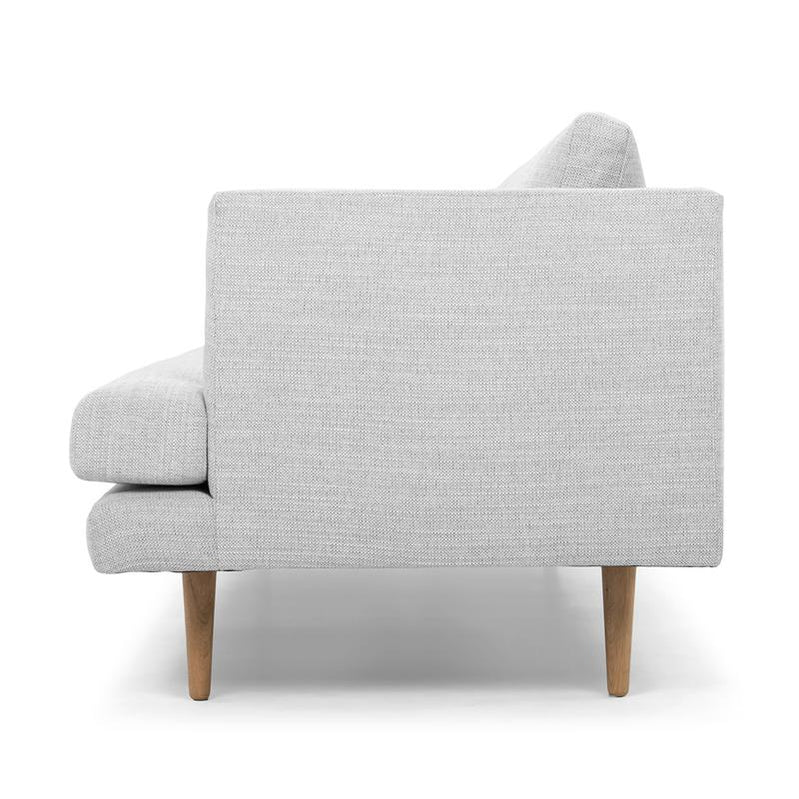 Denmark 3 Seater Fabric Sofa - Light Texture Grey