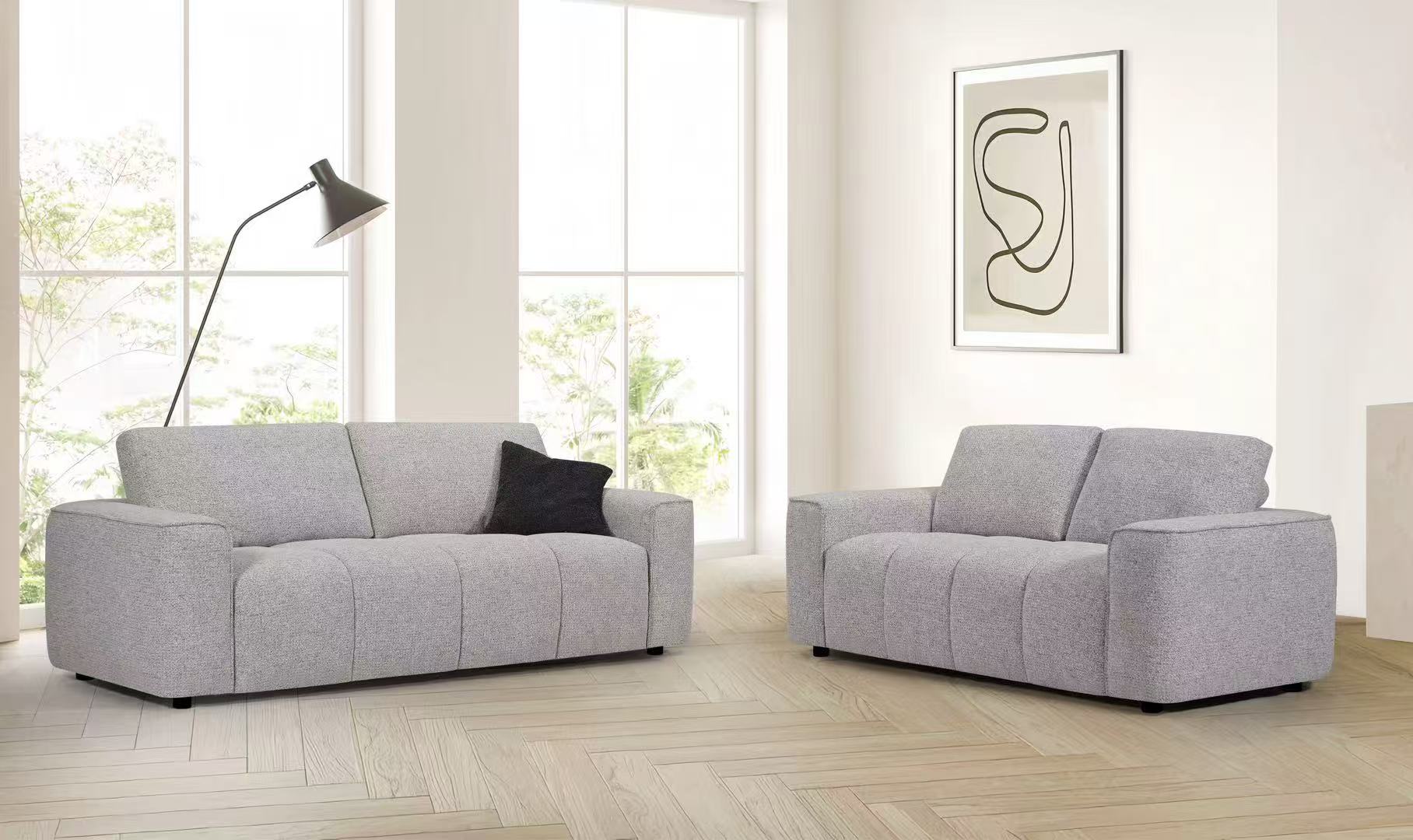 Modern 3+2 Seater Sectional Sofa Set for Living Room Gray