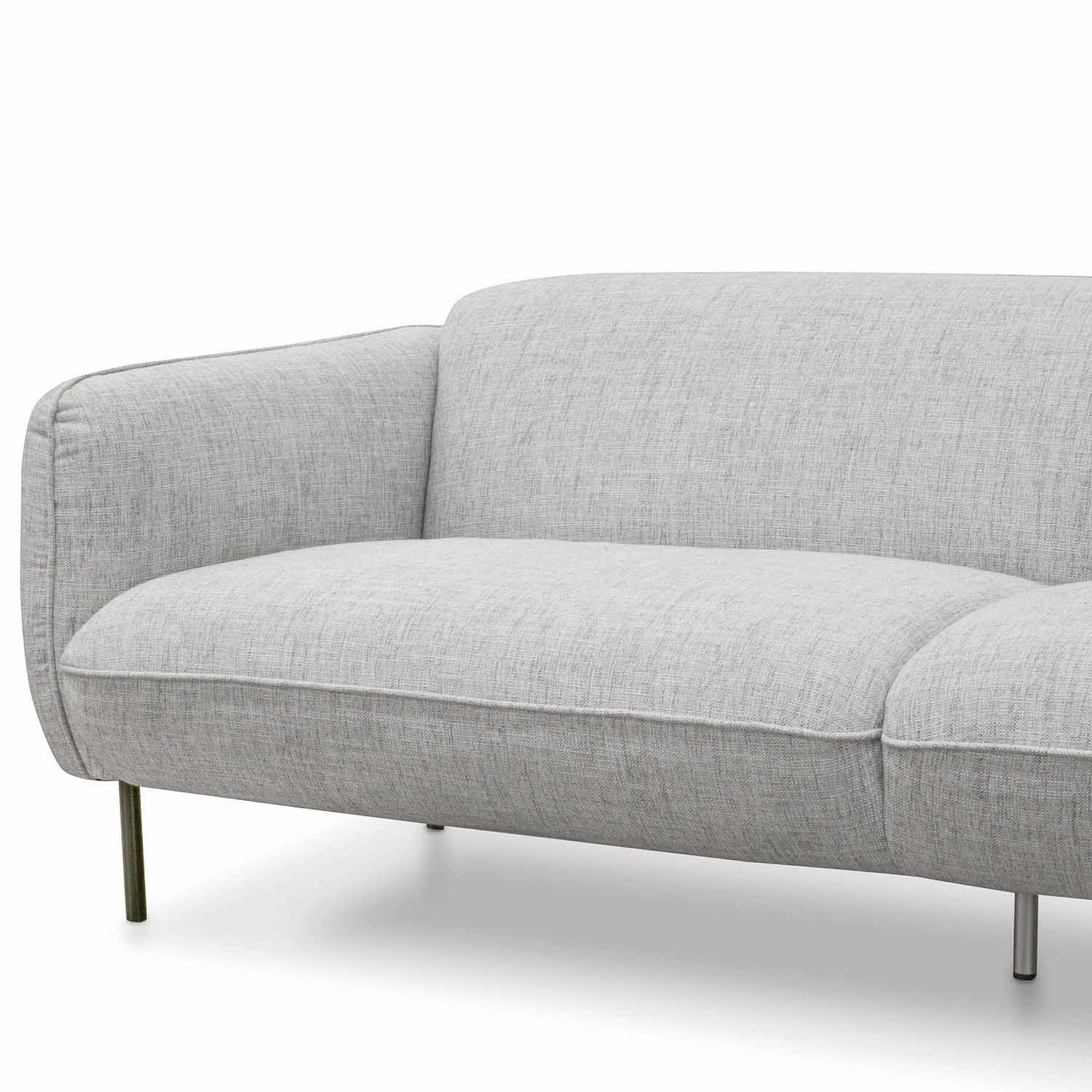 Joanna 3 Seater Fabric Sofa - Light Spec Grey