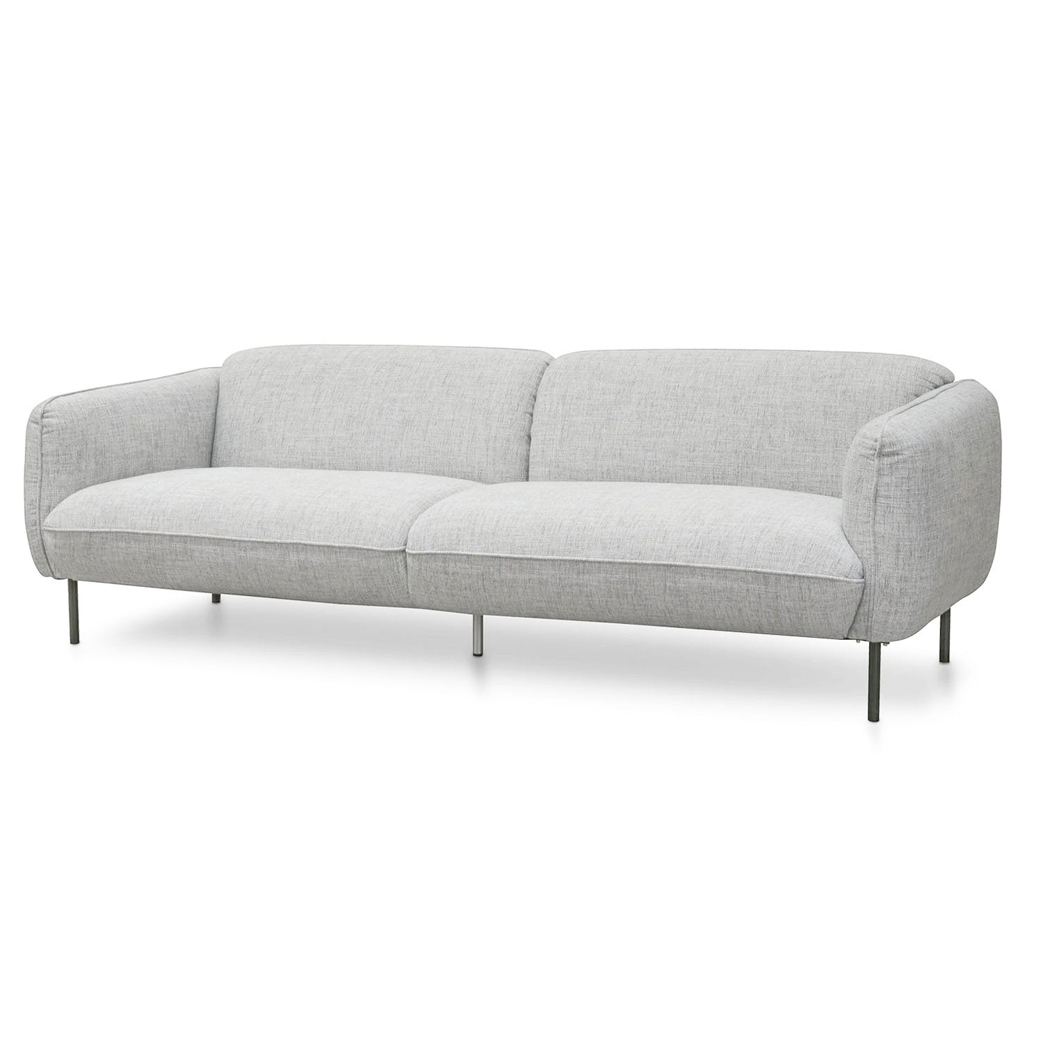 Joanna 3 Seater Fabric Sofa - Light Spec Grey