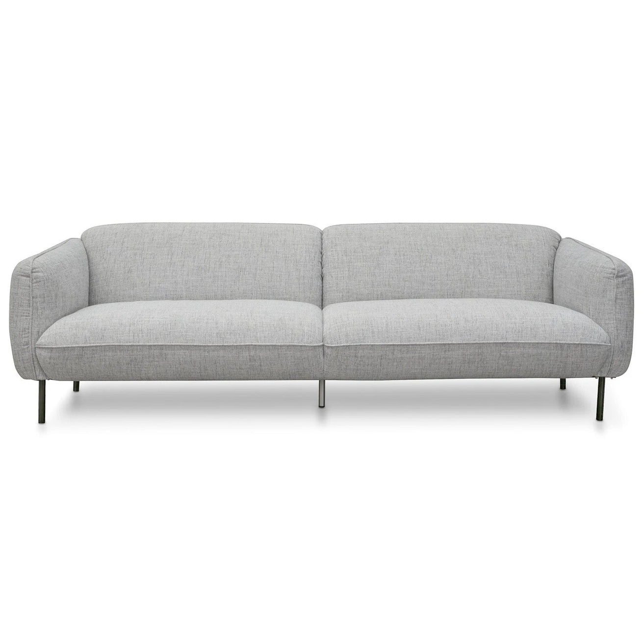 Joanna 3 Seater Fabric Sofa - Light Spec Grey