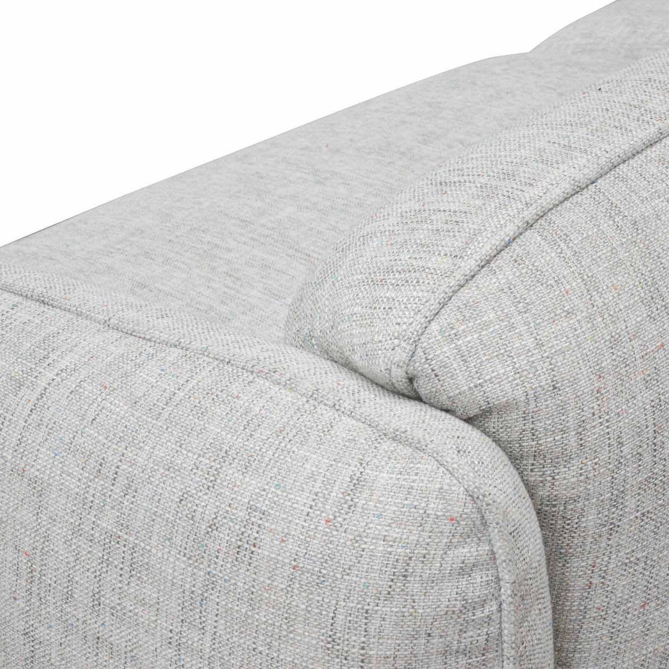 Joanna 3 Seater Fabric Sofa - Light Spec Grey