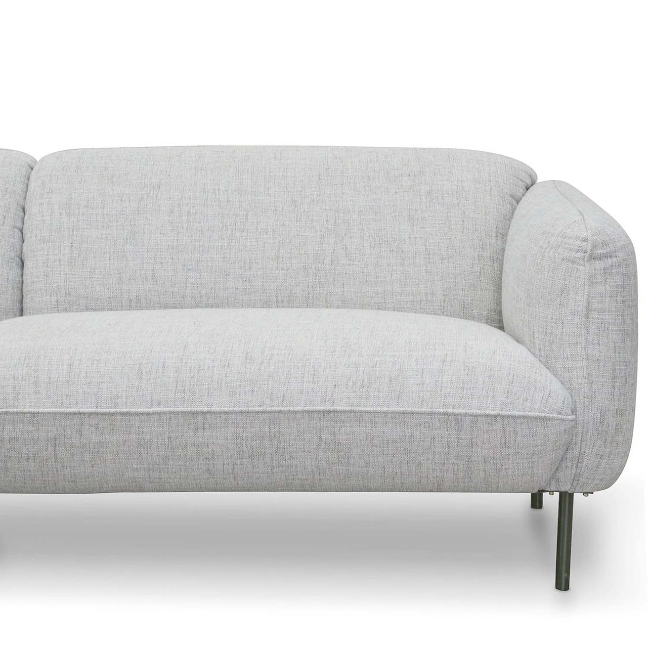 Joanna 3 Seater Fabric Sofa - Light Spec Grey