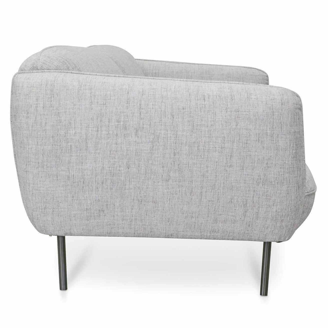 Joanna 3 Seater Fabric Sofa - Light Spec Grey