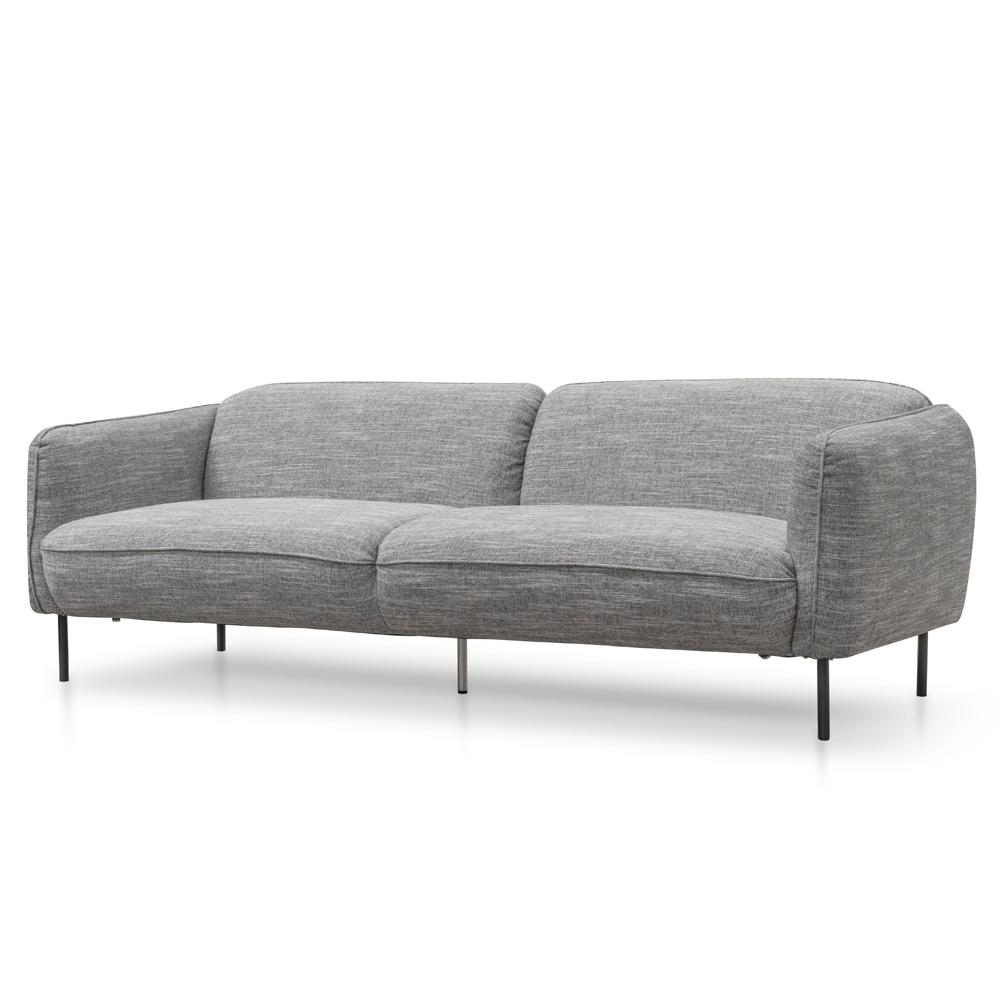 Joanna 3 Seater Fabric Sofa - Dark Spec Grey