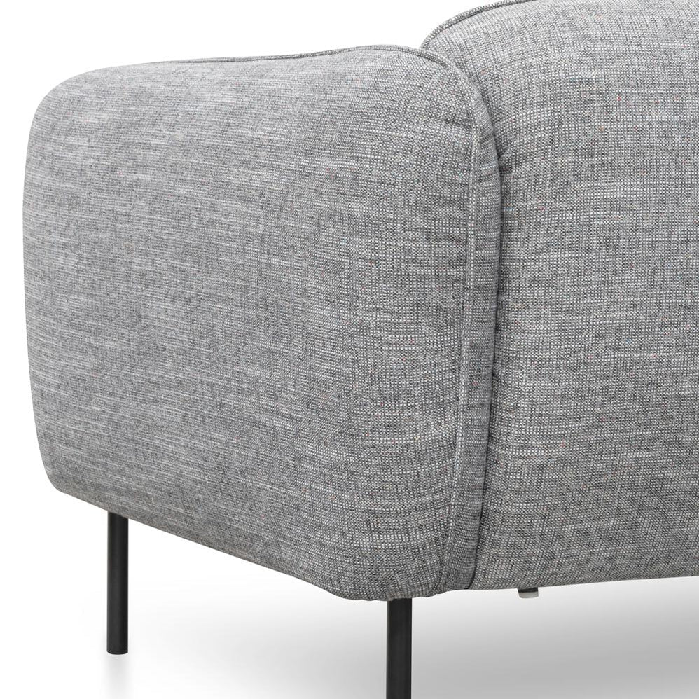 Joanna 3 Seater Fabric Sofa - Dark Spec Grey