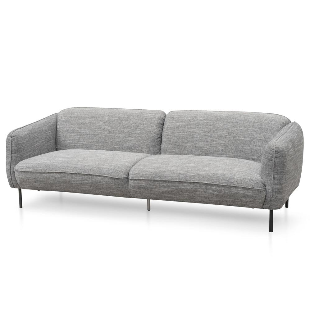 Joanna 3 Seater Fabric Sofa - Dark Spec Grey