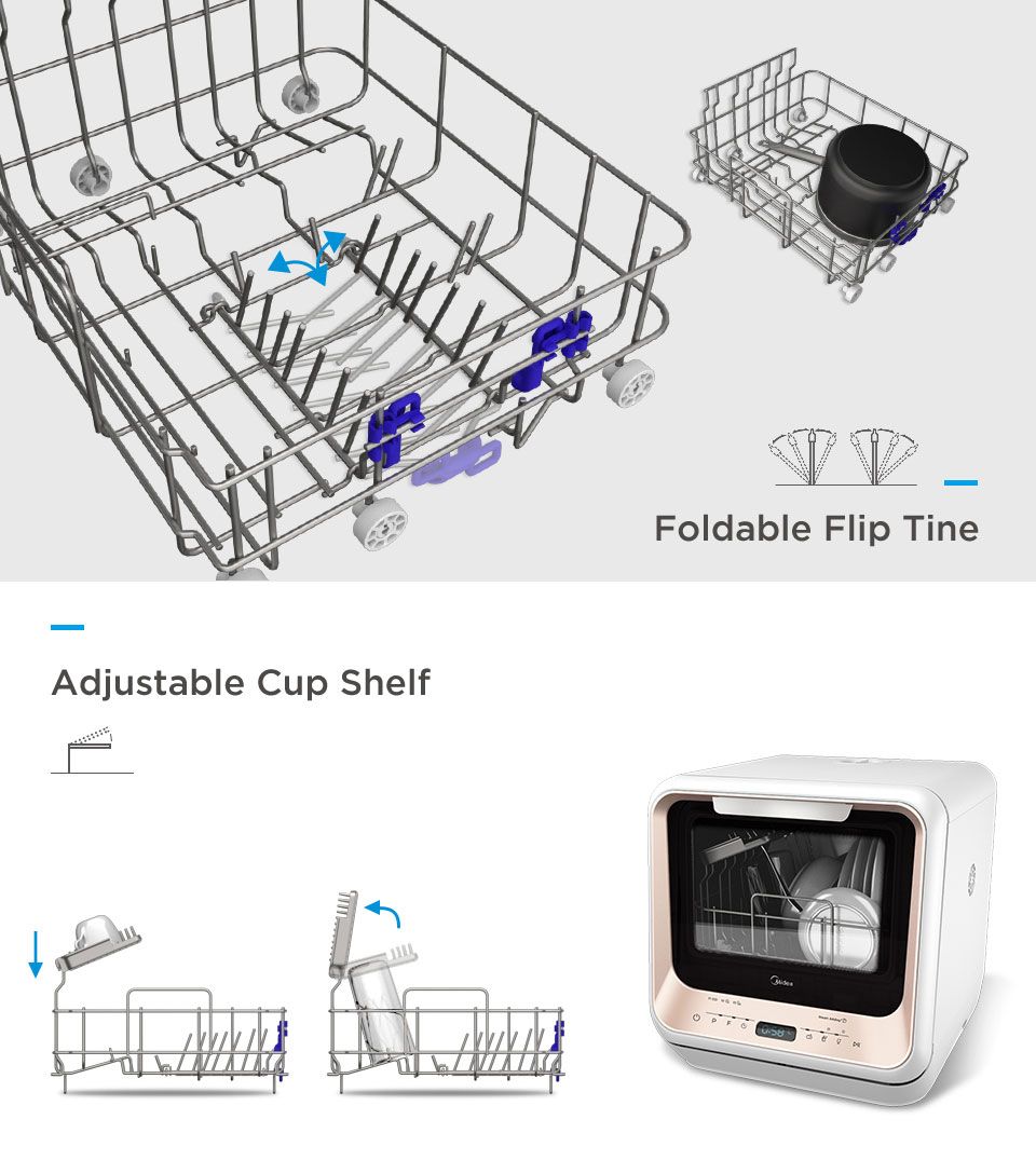 Mide Countertop Mini Dishwasher