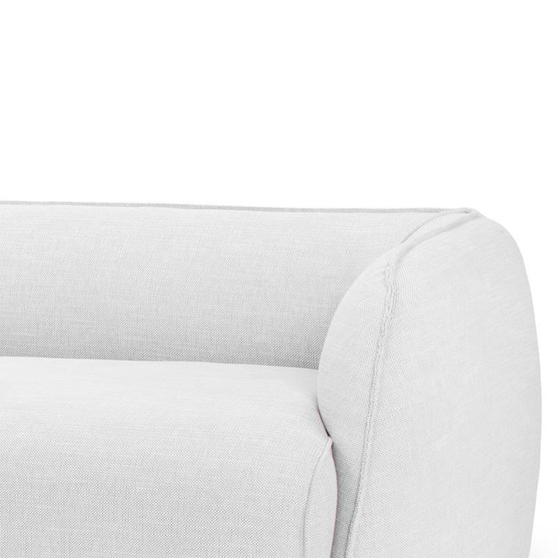 Troy 3 Seater Left Chaise Fabric Sofa - Light Texture Grey